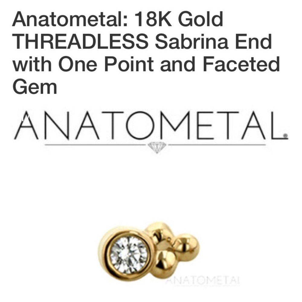 Anatometal Sabrina threadless end